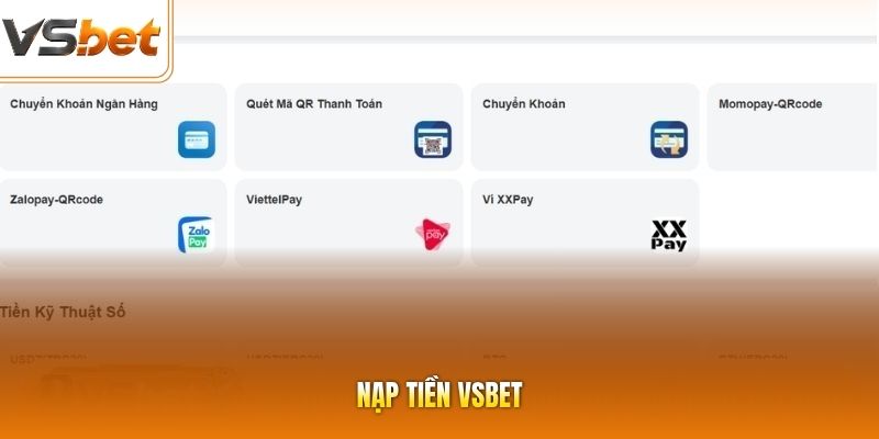 Nạp Tiền VSBET | Thao Tác Chuẩn, Tiền Vào Sau Đúng 1 Phút
